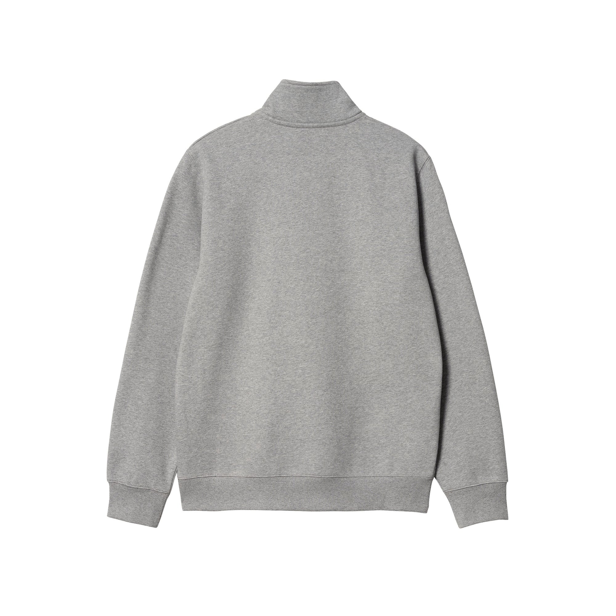 Carhartt WIP Chase Neck Zip Sweat (grey heather/gold) - Blue Mountain Store