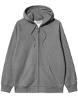 Carhartt WIP Hooded Chase Jacket (dark grey heather/gold) - Blue Mountain Store