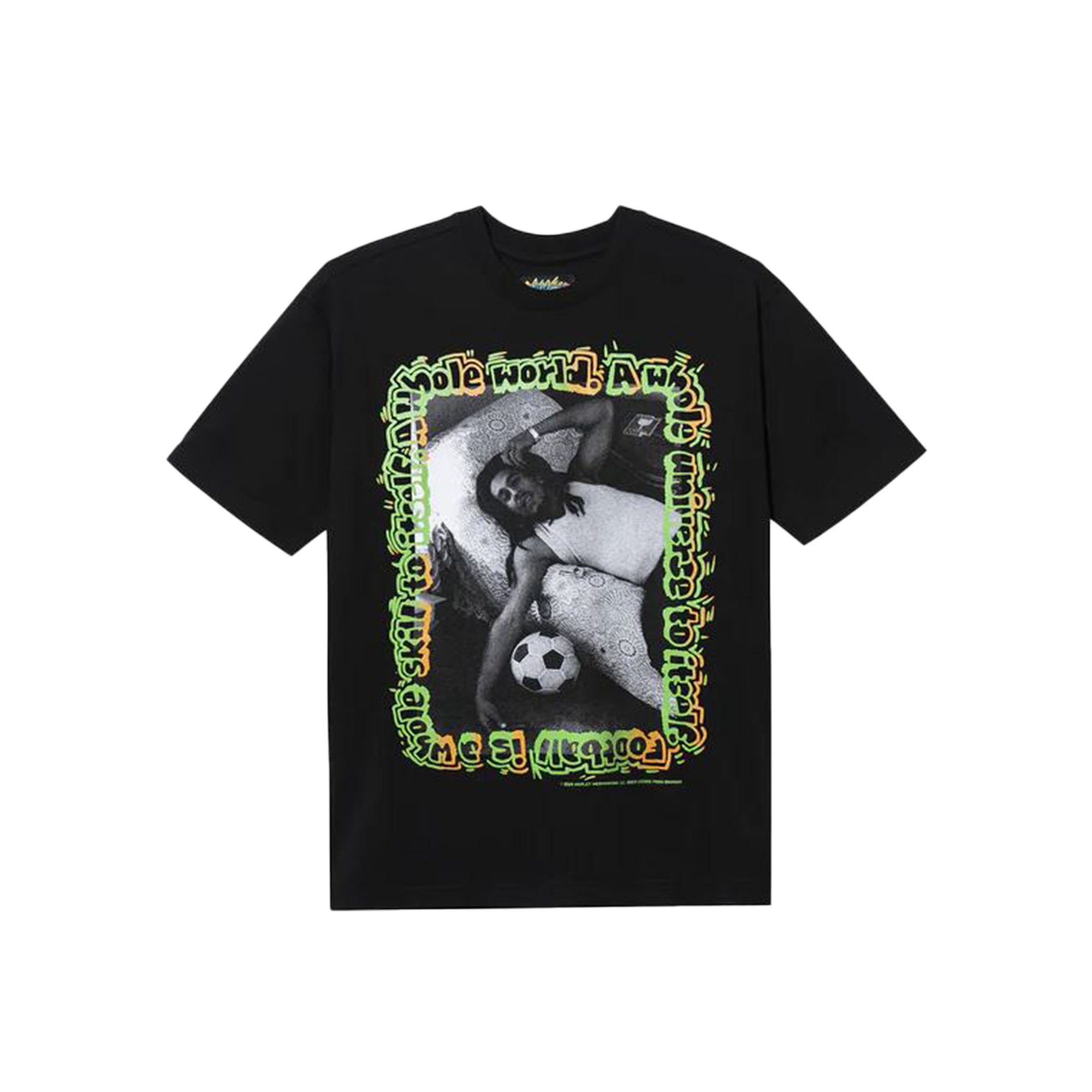Market X Bob Marley Soccer T-Shirt (black) - Blue Mountain Store