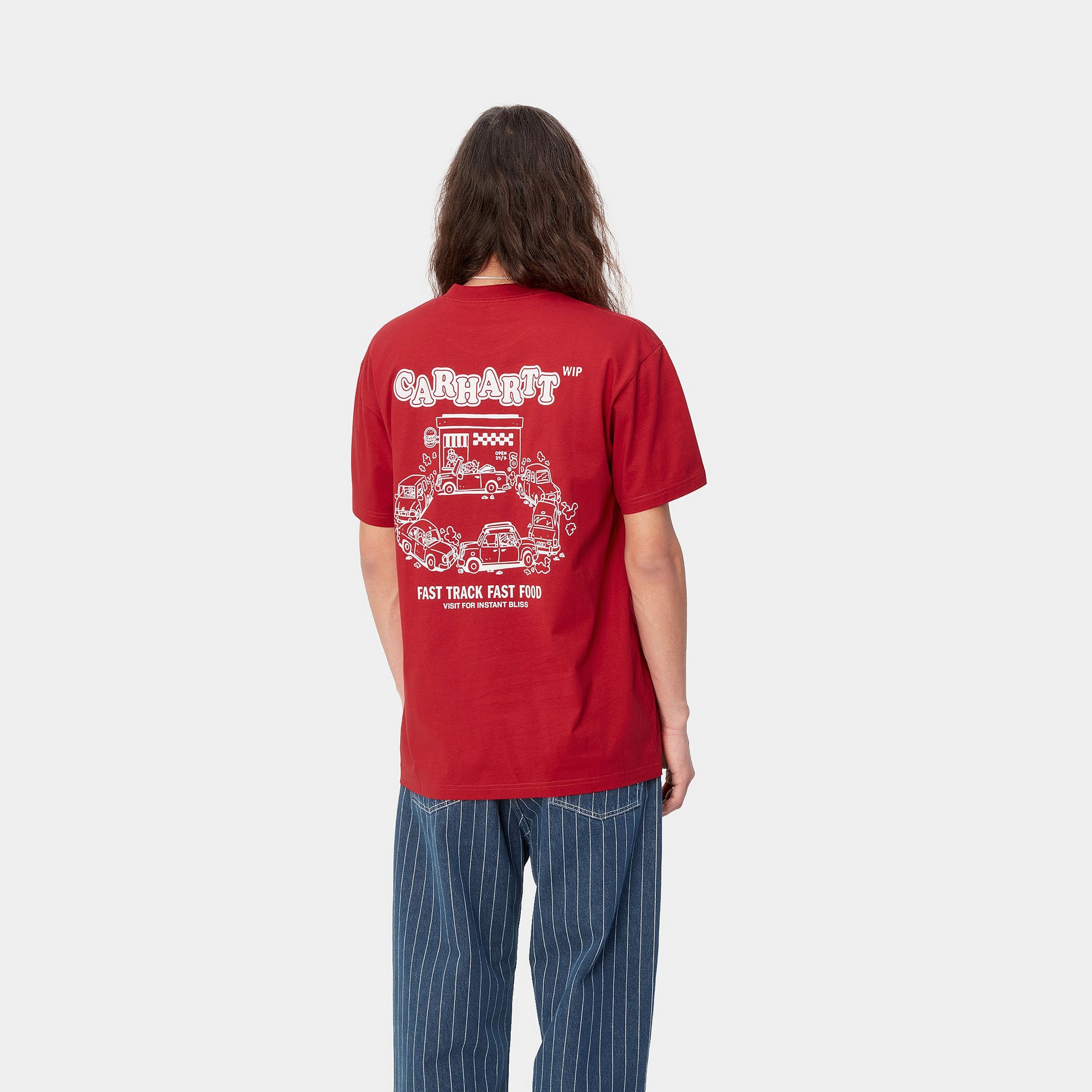 Carhartt WIP S/S Fast Food T-Shirt (red/white) - Blue Mountain Store